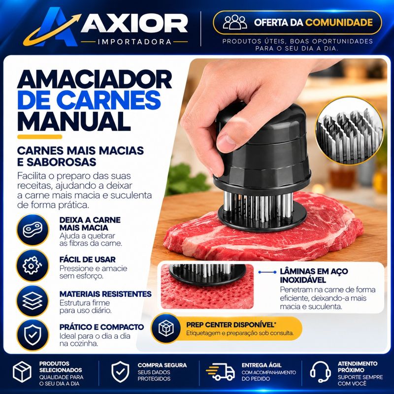 Amaciador de carnes manual
