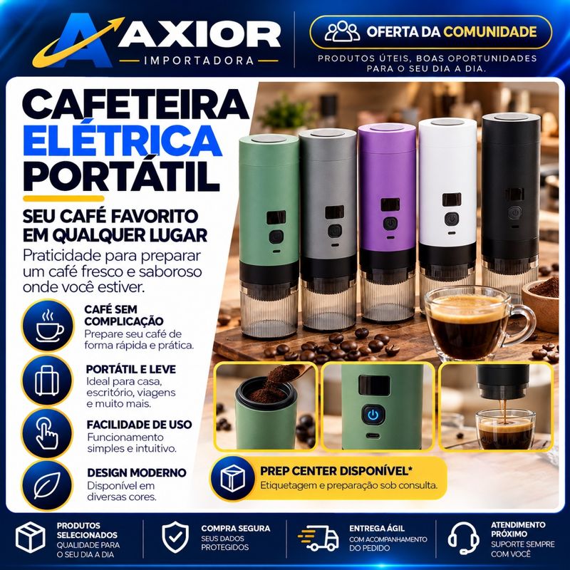 Cafeteira elétrica portátil