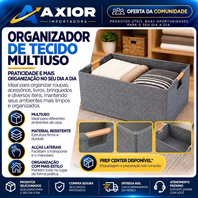Caixa organizadora de teciso