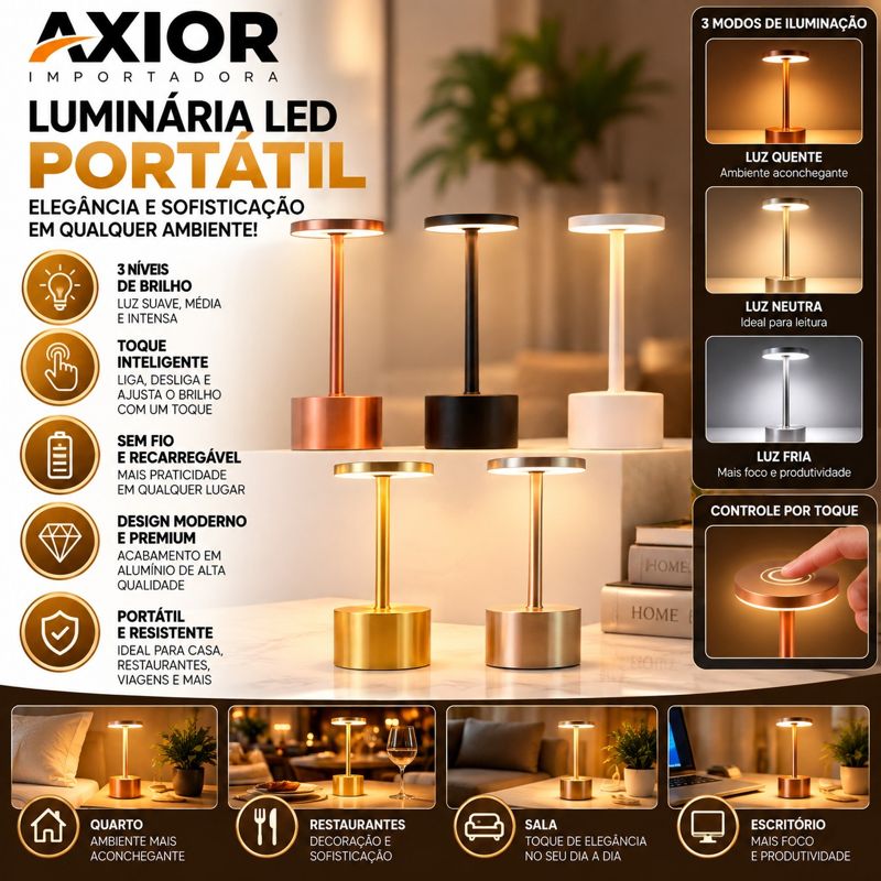 Luminária LED portátil