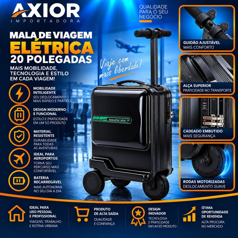Mala de viagem elétrica 20 polegadas