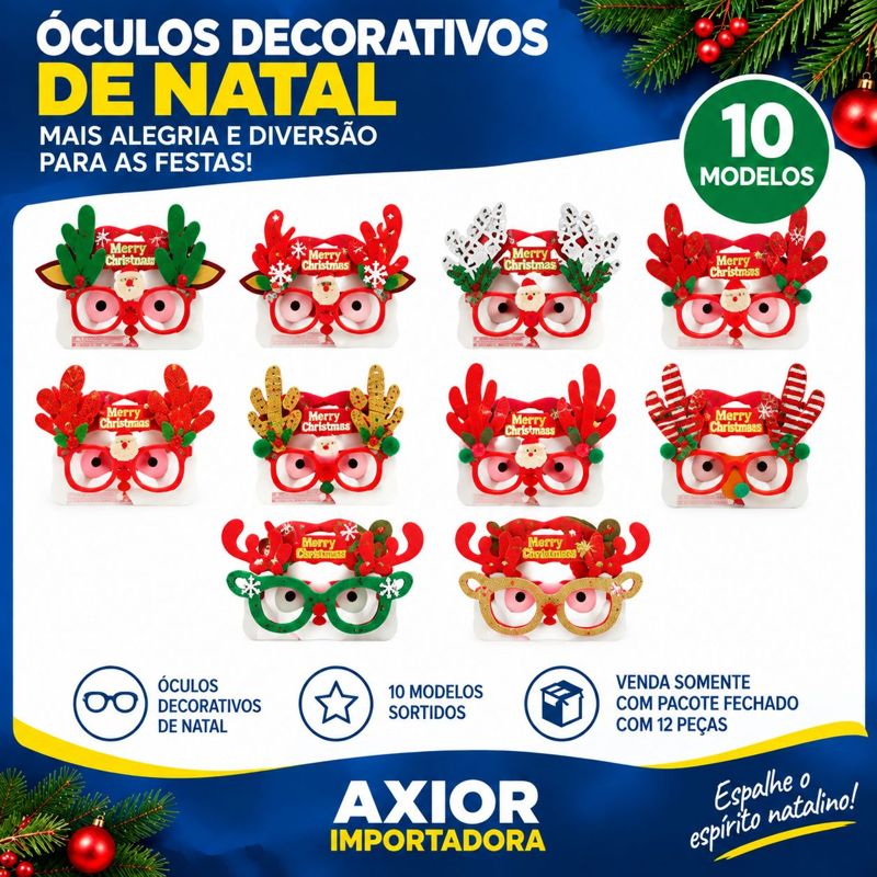 Óculos decorativos de natal – 10 modelos