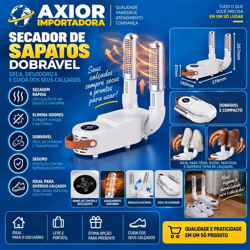 Secador de sapatos dobrável