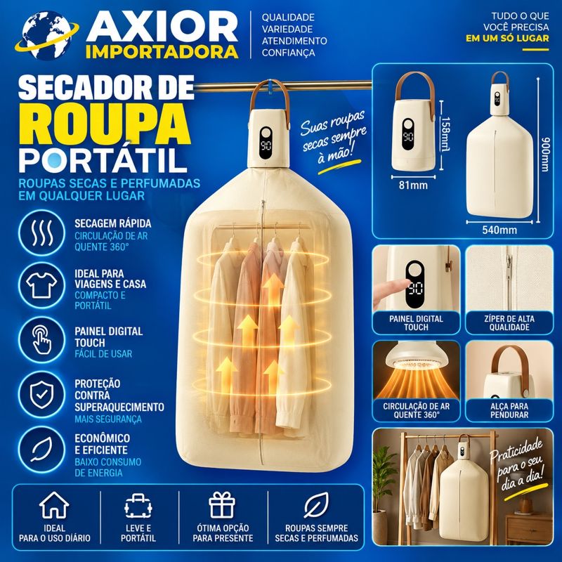 Mini secador de roupa com ar quente 110v