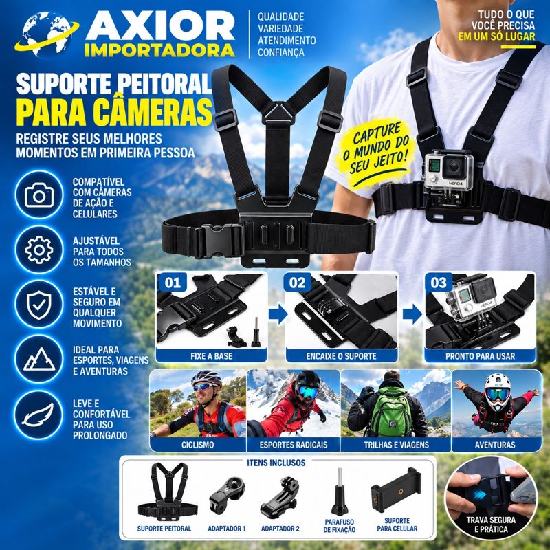Suporte peitoral para câmera
