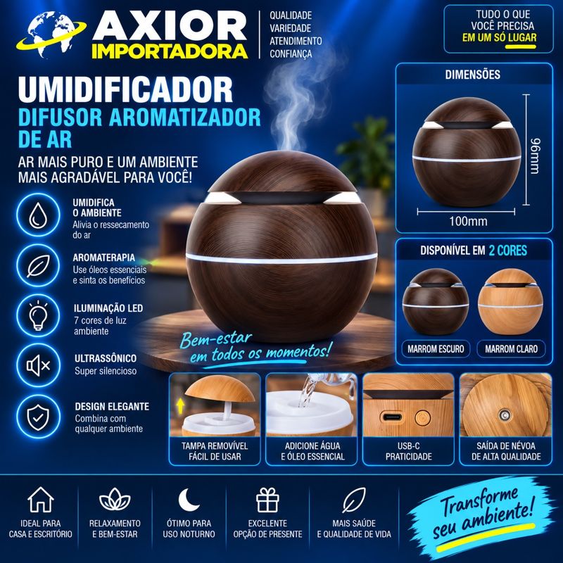Umidificador aromatizador de ar