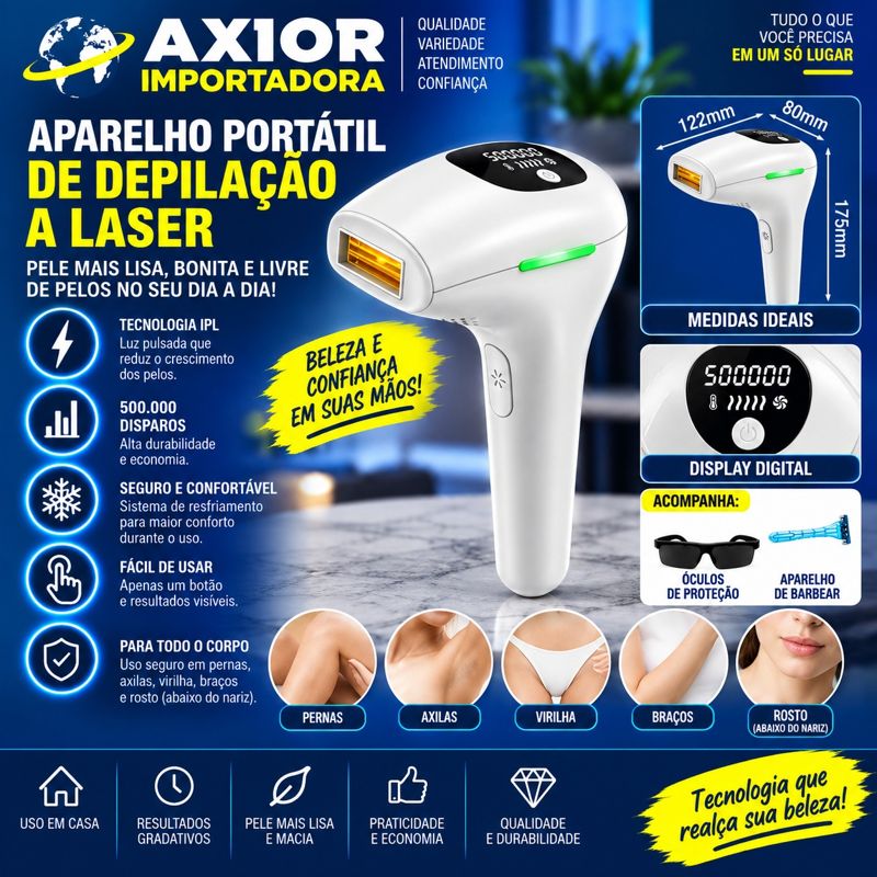 Aparelho portátil depilação a laser