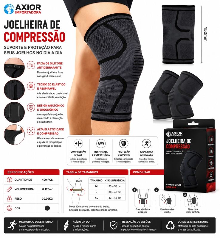 Joelheira de compressão
