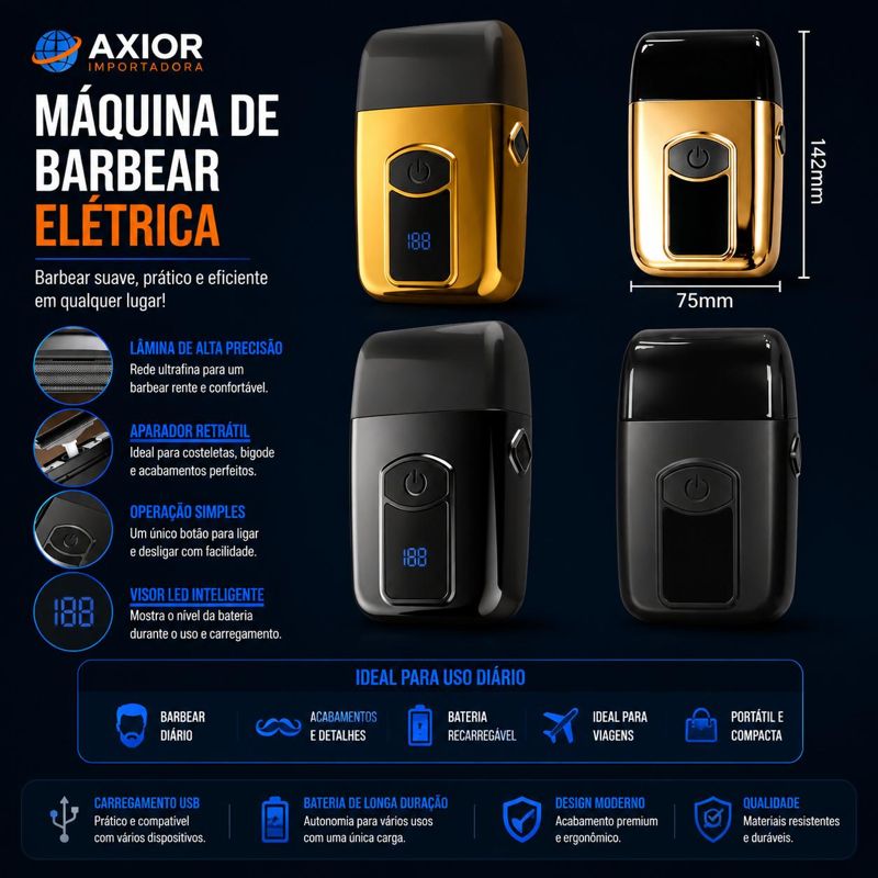 Máquina de barbear elétrica