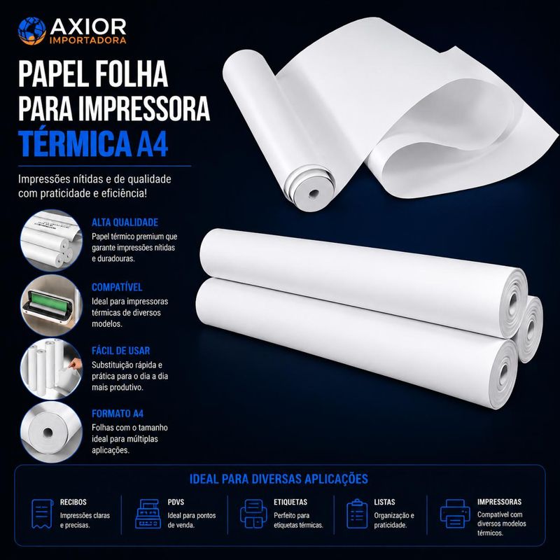 Papel para impressora térmica a4