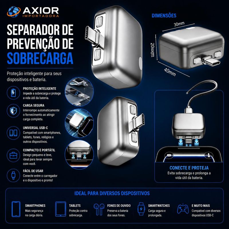 Separador de carga para celular