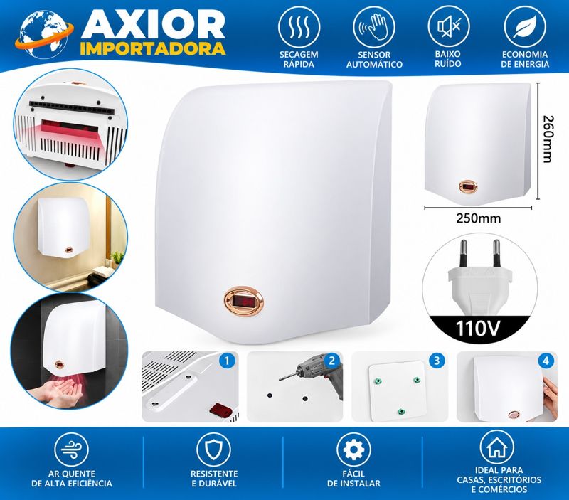 Secador de shopping mãos 110v