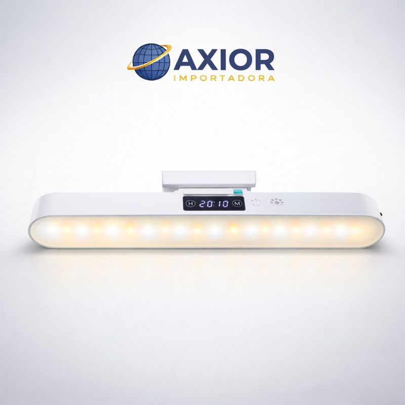 Luminária LED com visor digital recarregáveis