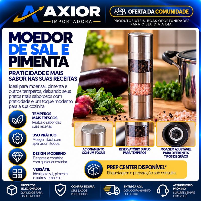 Moedor de sal e pimenta