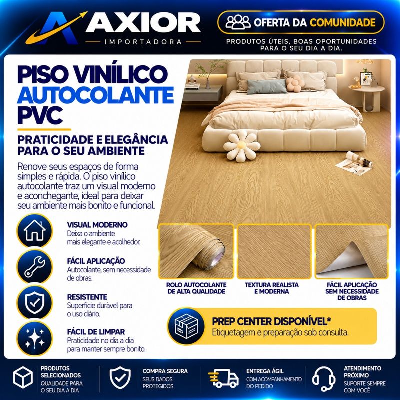 Piso vinílico autocolante pvc