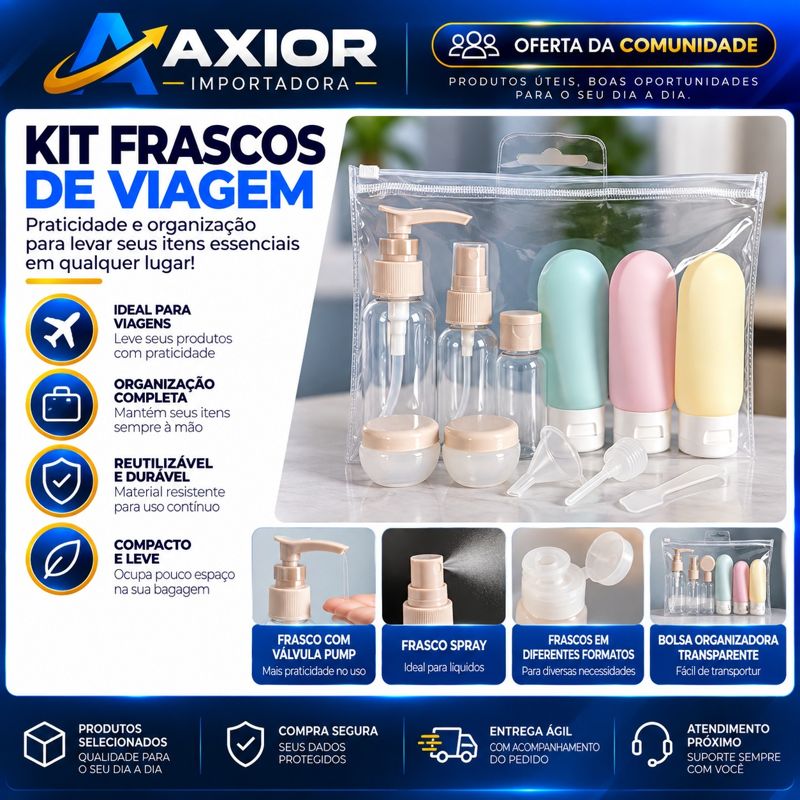 KIT frascos de viagem