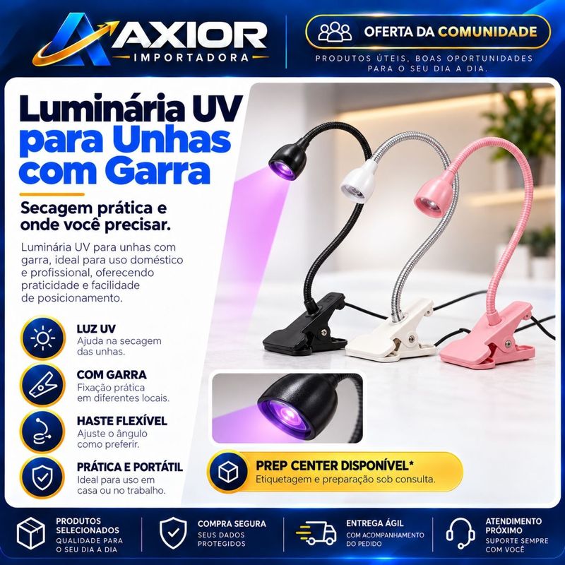 Luminária para manicures LED com UV