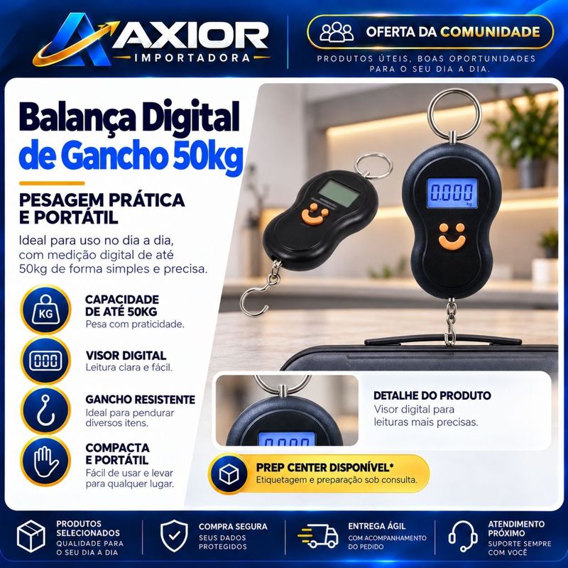 Balança digital de gancho 50kg