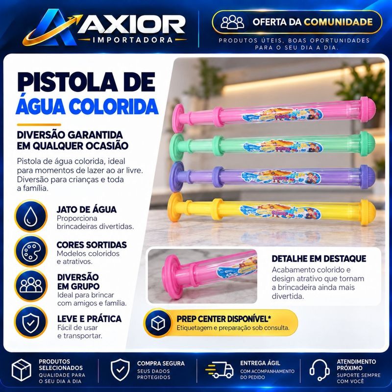 Pistola de água colorida